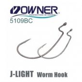 Офсетный крючок Owner J-Light Worm Hook 5109 #3/0 (12шт)