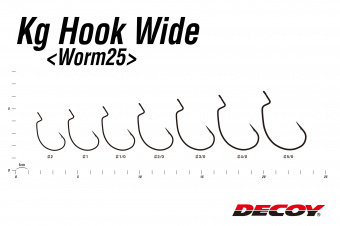 Офсетный крючок Decoy KG Wide Gap Hook Worm 25 #1