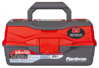 Ящик Flambeau Adventurer 1-Tray Tackle Box Kit #Red/Gray