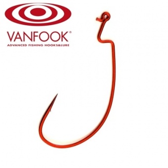 Офсетный крючок Vanfook DM-22 #1 Red