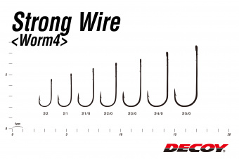 Одинарный крючок Decoy Strong Wire Worm 4 #2