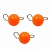 Разборная вольфрамовая чебурашка Higashi 6g #Fluo Orange (set-2pcs)